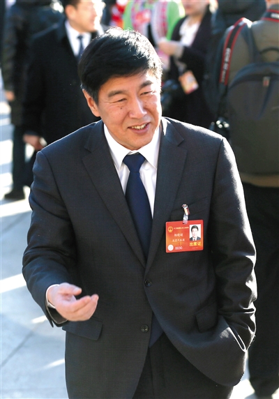 全国人大代表,北京市副市长杨晓超.新京报记者 薛珺 摄